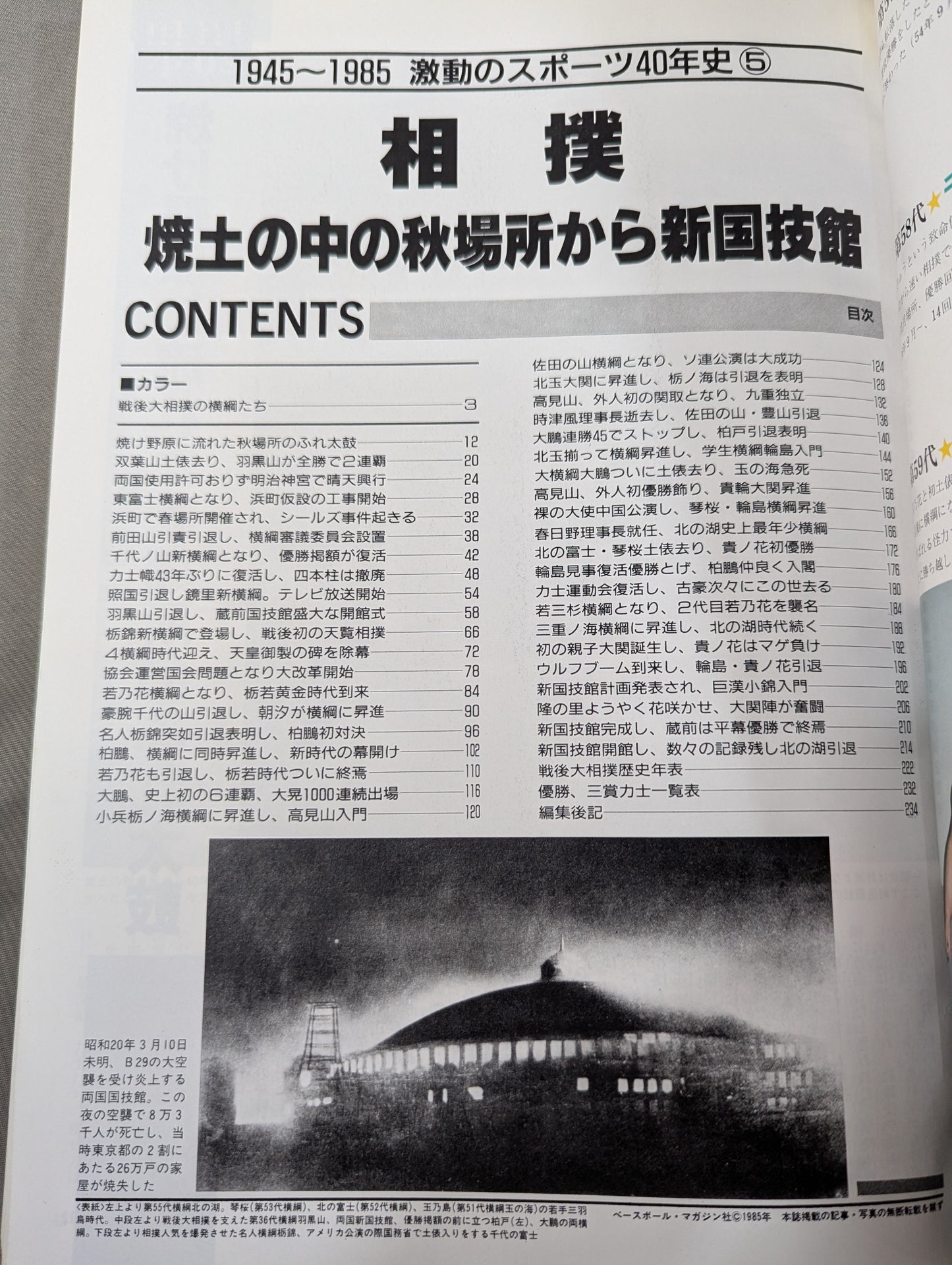 1945~1985: 40 Years of Turbulent Sports History (5): Sumo / From the Autumn Tournament of Yakido to the New Kokugikan