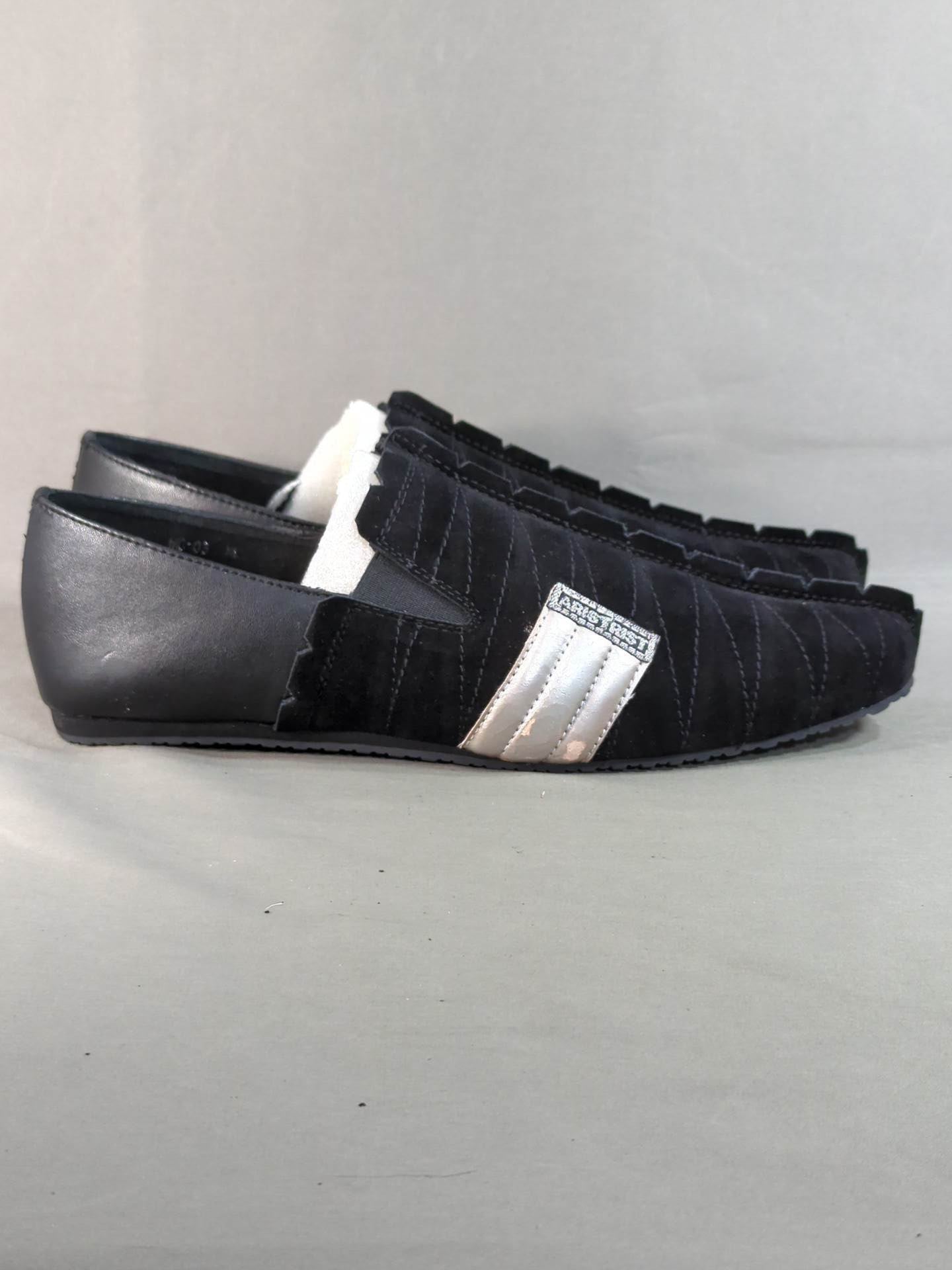 ★ ★ ARISTRIST  AT Loafer Shoes (Black× Silver)