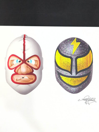 ★ Nagatoshi Sakai original art work ★ "Mask Encyclopedia" Super Legend Mask Man
