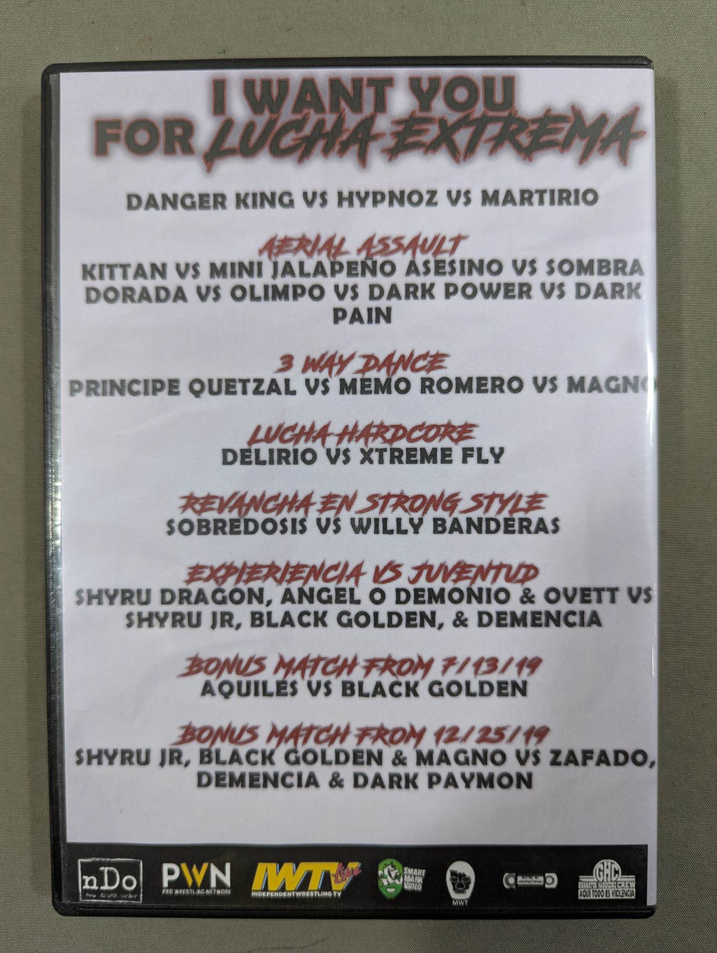 GHC I WANT YOU FOR LUCHA EXTREMA