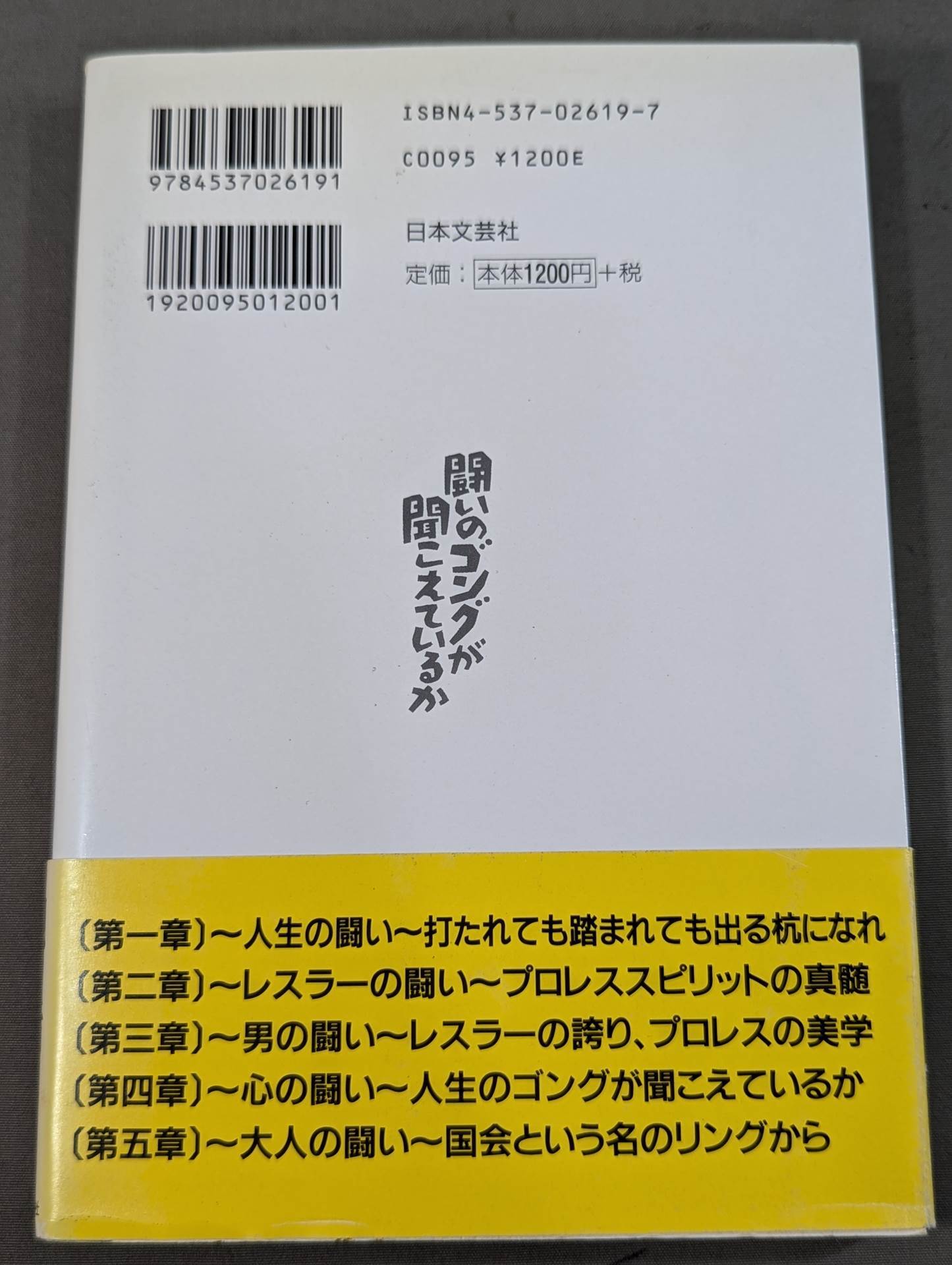 闘いのゴングが聞こえているか プロレスの美学 男の生きざま
