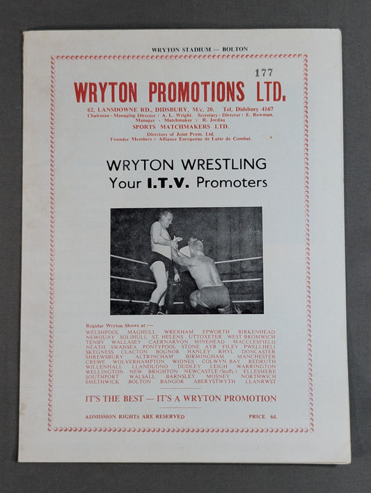 WRYTON PROMOTIONS LTD. (1966.8.19)