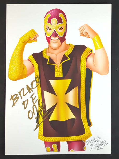 ★ Nagatoshi Sakai 's original artwork ★ "El Junior de Moda" Brazo de Oro  Jr.