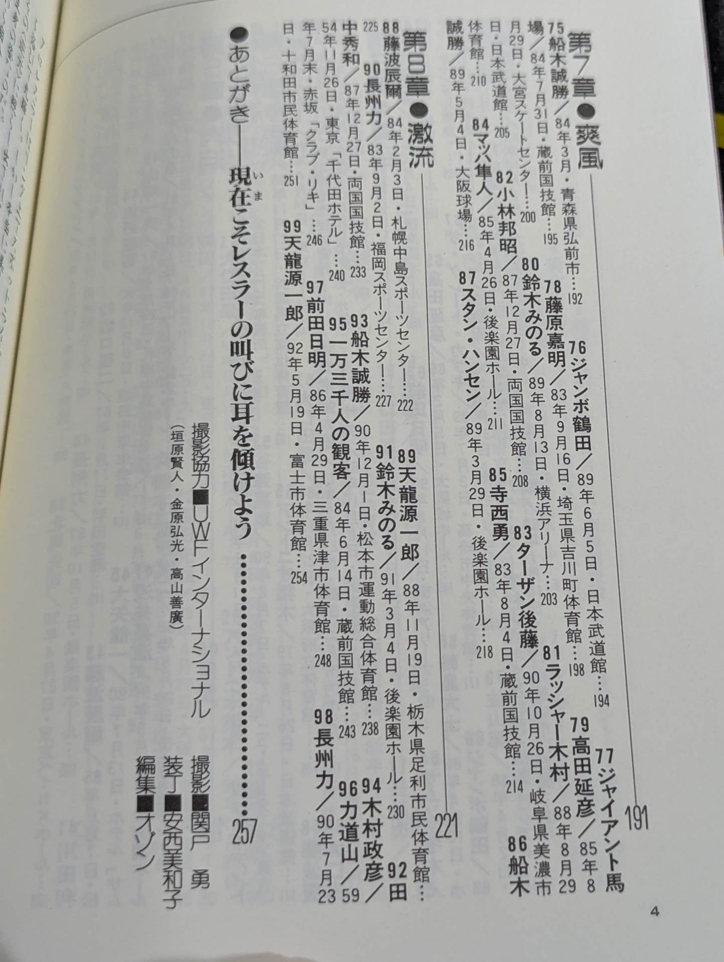 フラッシュ・バック プロレス激白集99