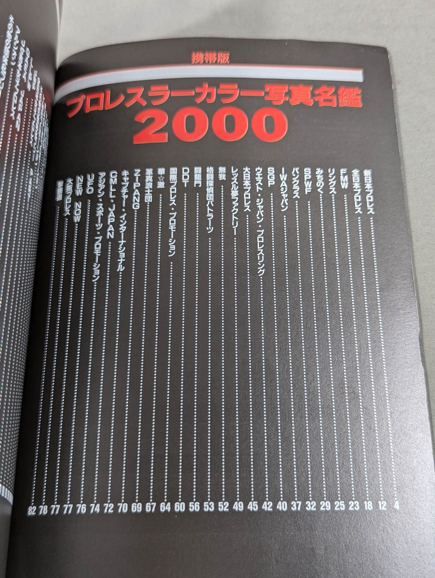 プロレスラーカラー写真名鑑2000［携帯版] – 闘道館