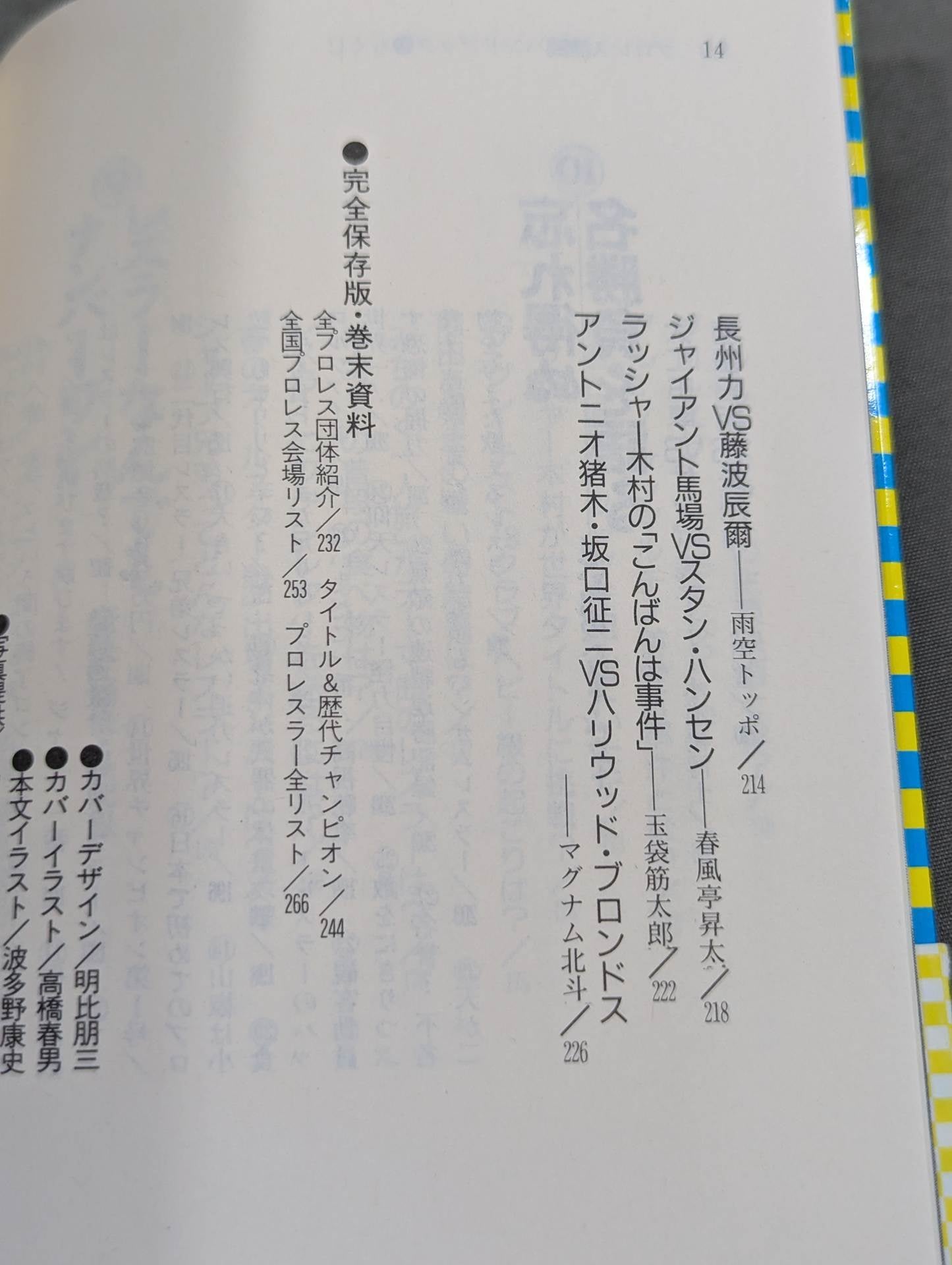完全保存版 プロレス激闘ハンドブック 燃える男たちの全記録