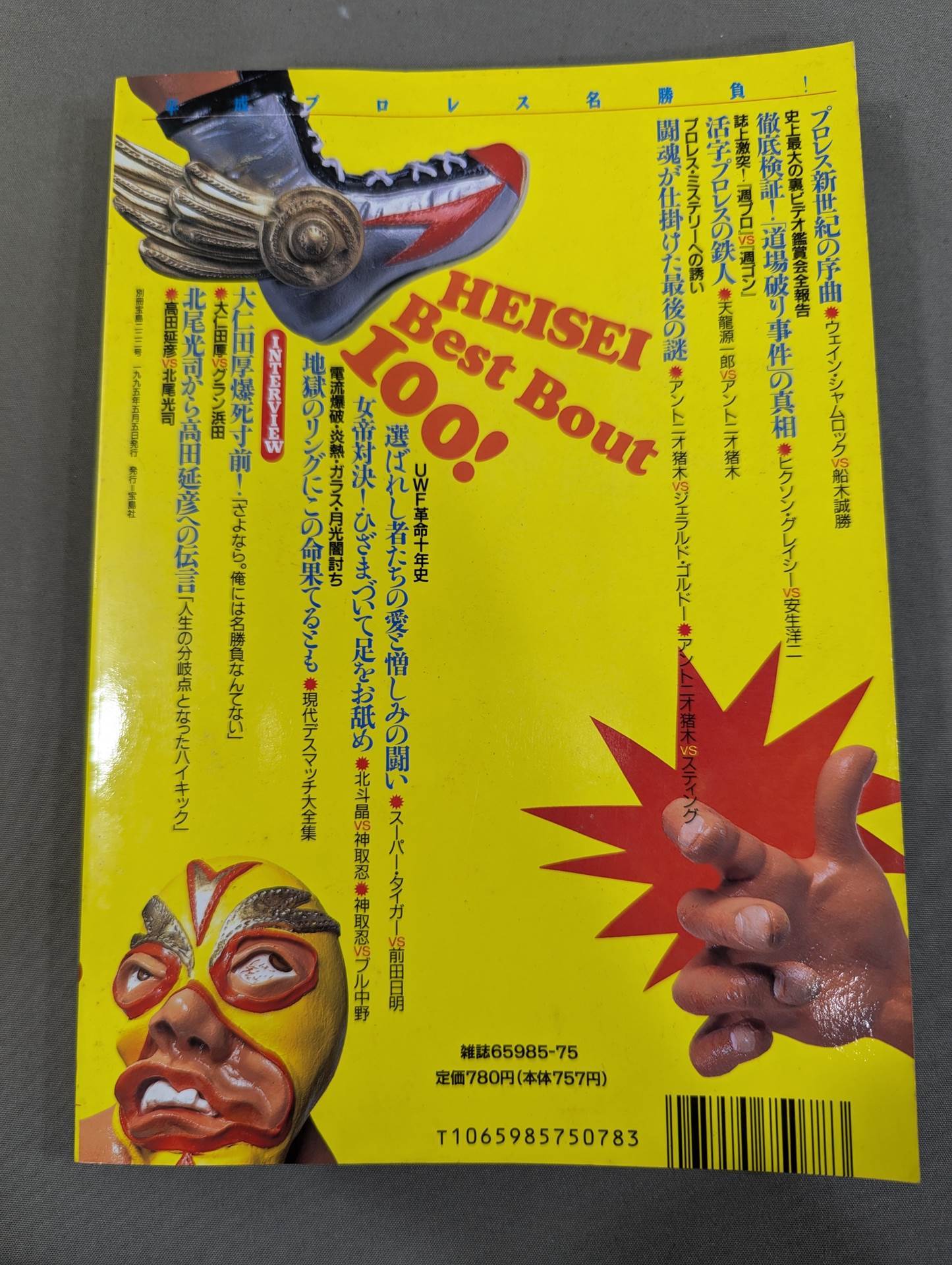 Bessatsu Treasure Island 222 Heisei Pro Wrestling  Famous Game! 100 Miracle Masterpieces