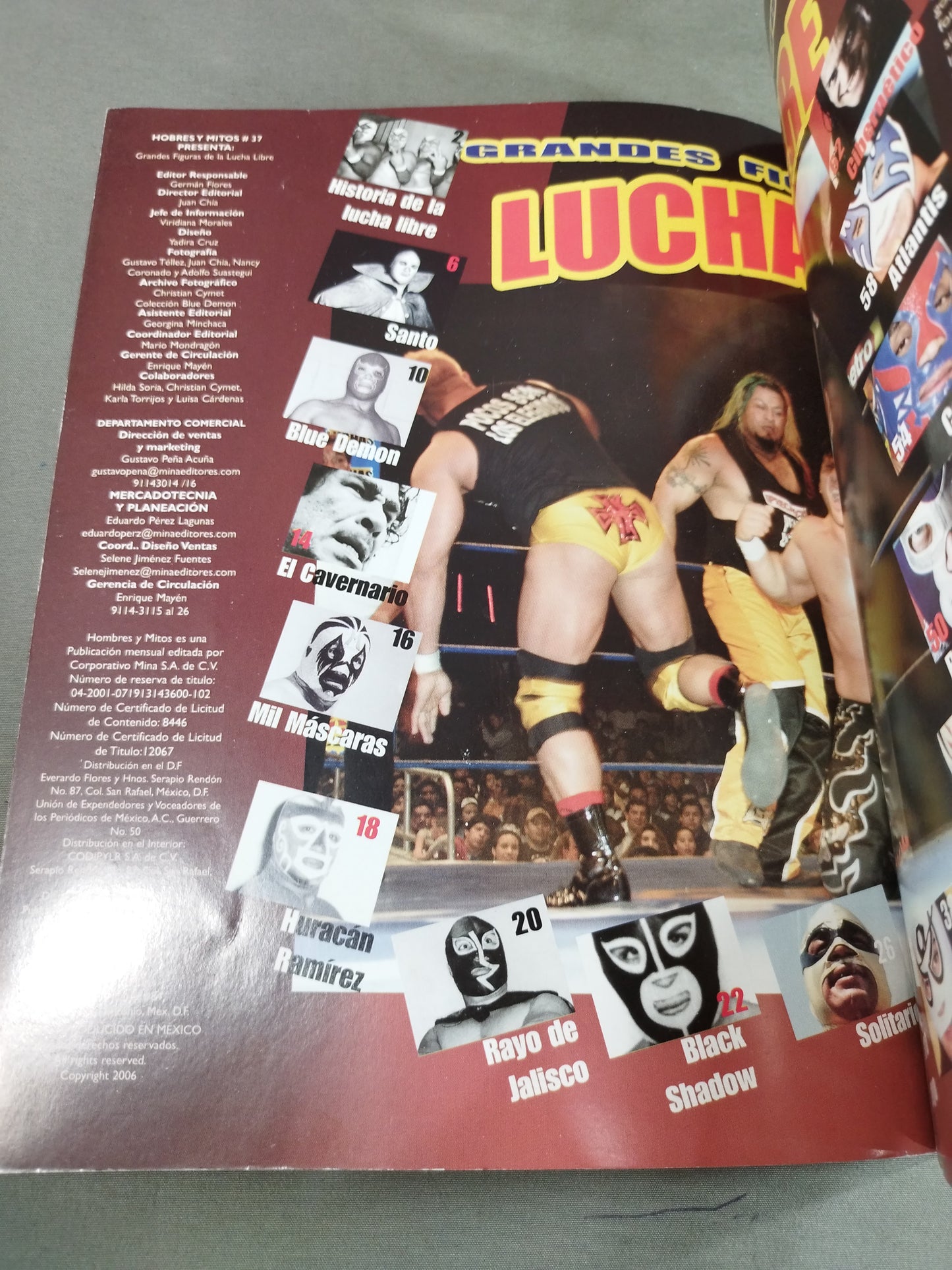 GRANDES FIGURAS DE LA LUCHA LIBRE NUMERO 37