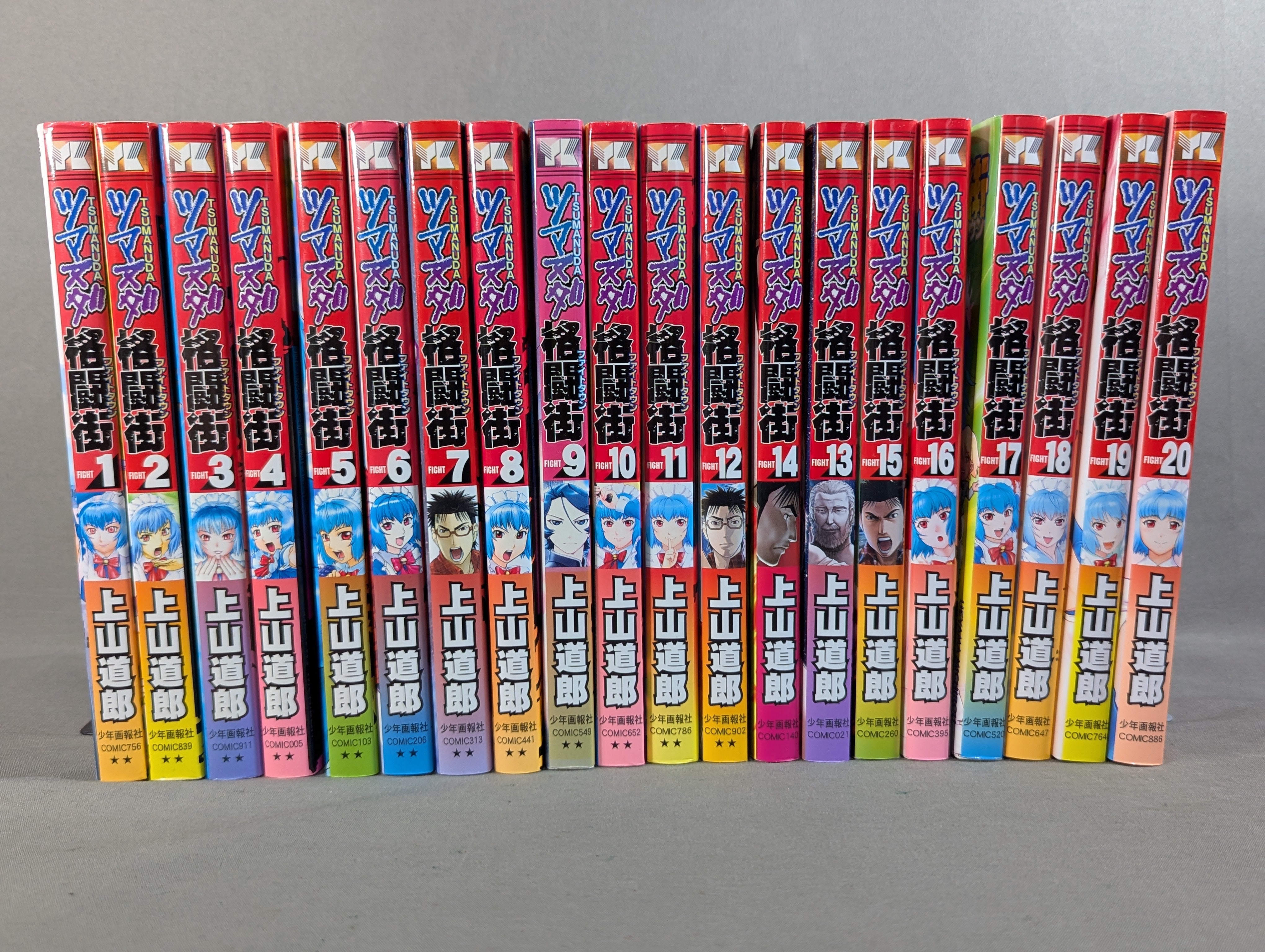 激面！ ツマヌダ格闘街 全20巻完結セット 内18冊初版発行 全巻帯付 ! 全20巻セット】ツマヌダ格闘街 – 闘道館