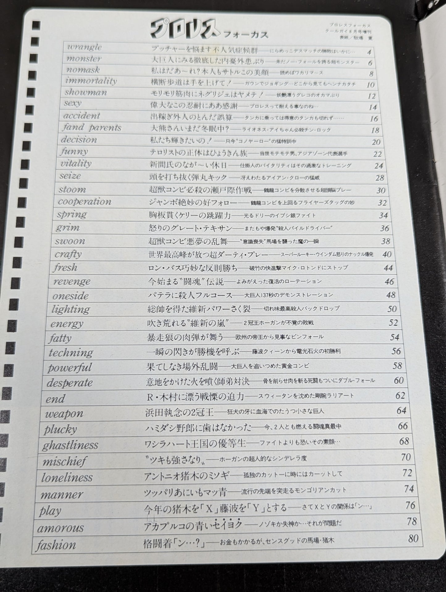 プロレス フォーカス FOCUS