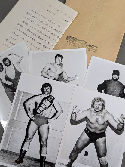 国際プロレス シリーズ参戦外人選手 白黒ブロマイドセット