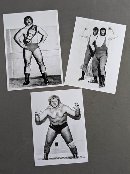 国際プロレス シリーズ参戦外人選手 白黒ブロマイドセット