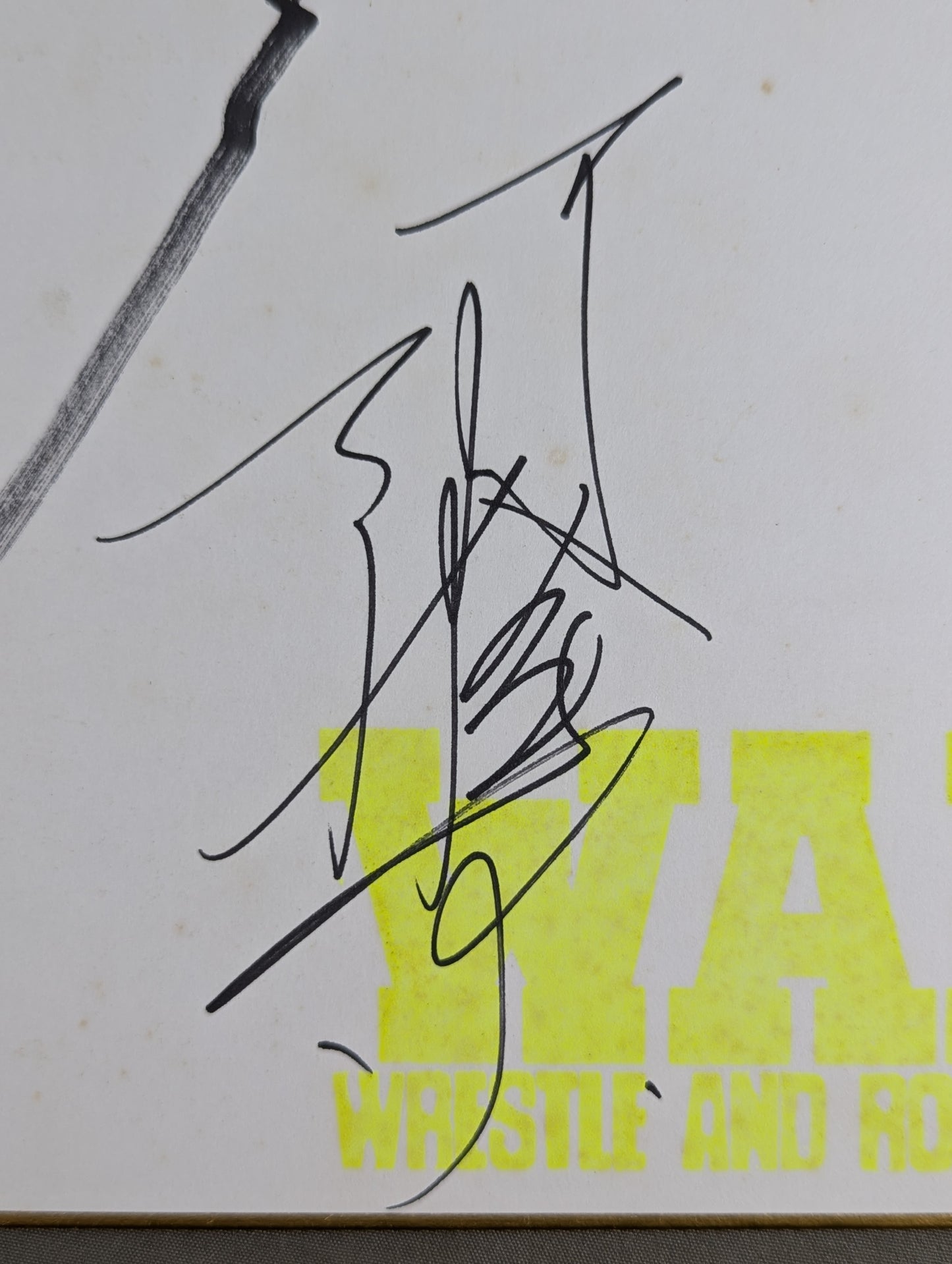 ★WAR Flag Raising 1st Anniversary ★ Tenryu Genichiro & Ashura Hara & Kodo Fuyuki  (WAR only) Shikishi ( Autograph board ) )