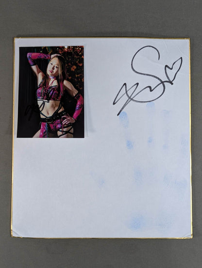 ★ Handprint Shikishi ( Autograph board ) & Limited photo by ★ Akari