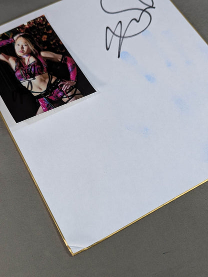 ★ Handprint Shikishi ( Autograph board ) & Limited photo by ★ Akari