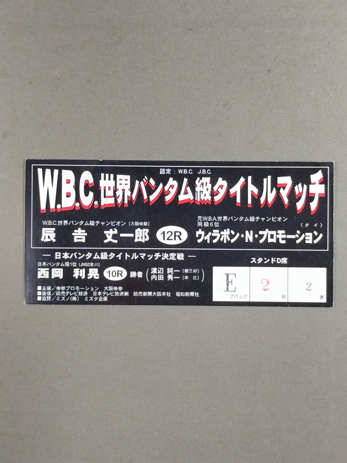 辰吉丈一郎vsウィラポン・ナコンルアン・プロモーション(第1戦)