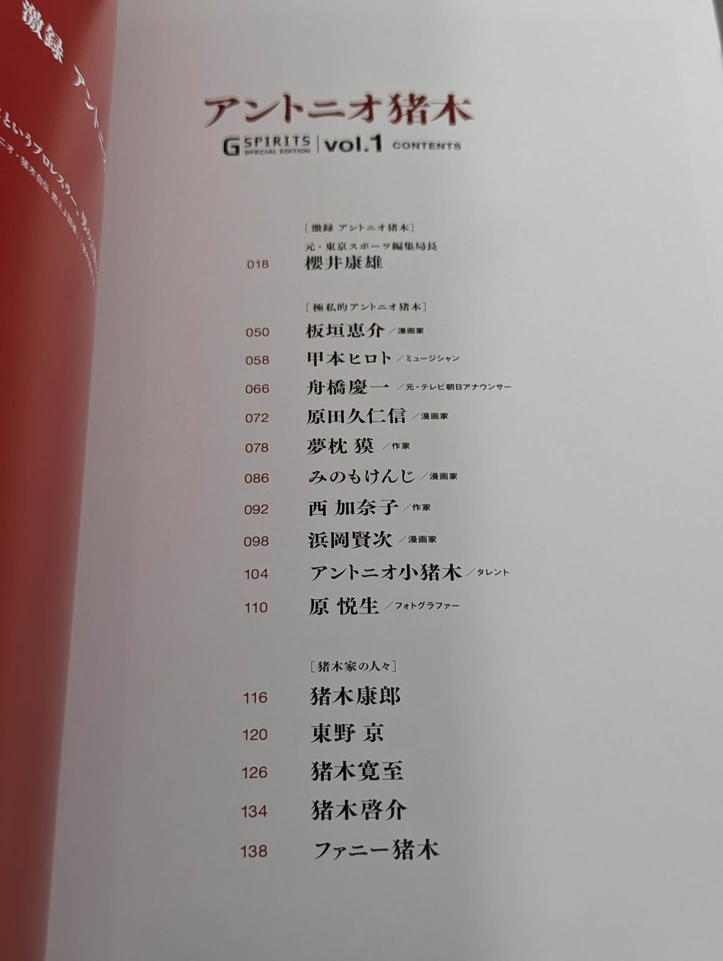 G Spirits SPECIAL EDITION Vo.1 Antonio Inoki 