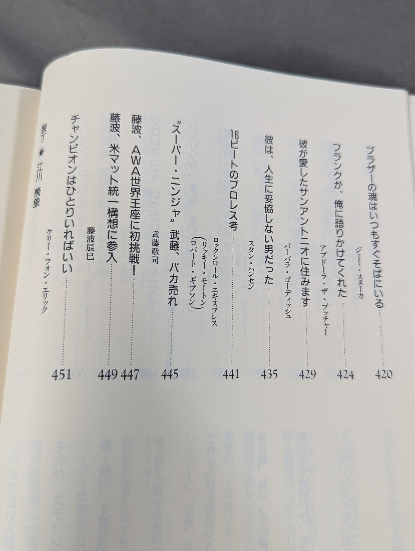 Decade pro wrestler testimonies of 100 people (top)