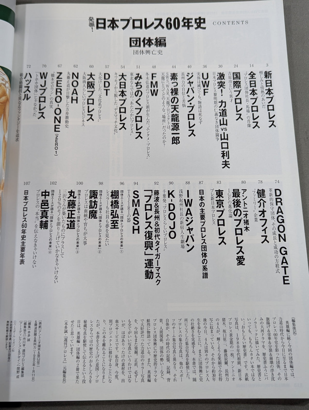 発掘!日本プロレス60年史 団体編 ：団体興亡史