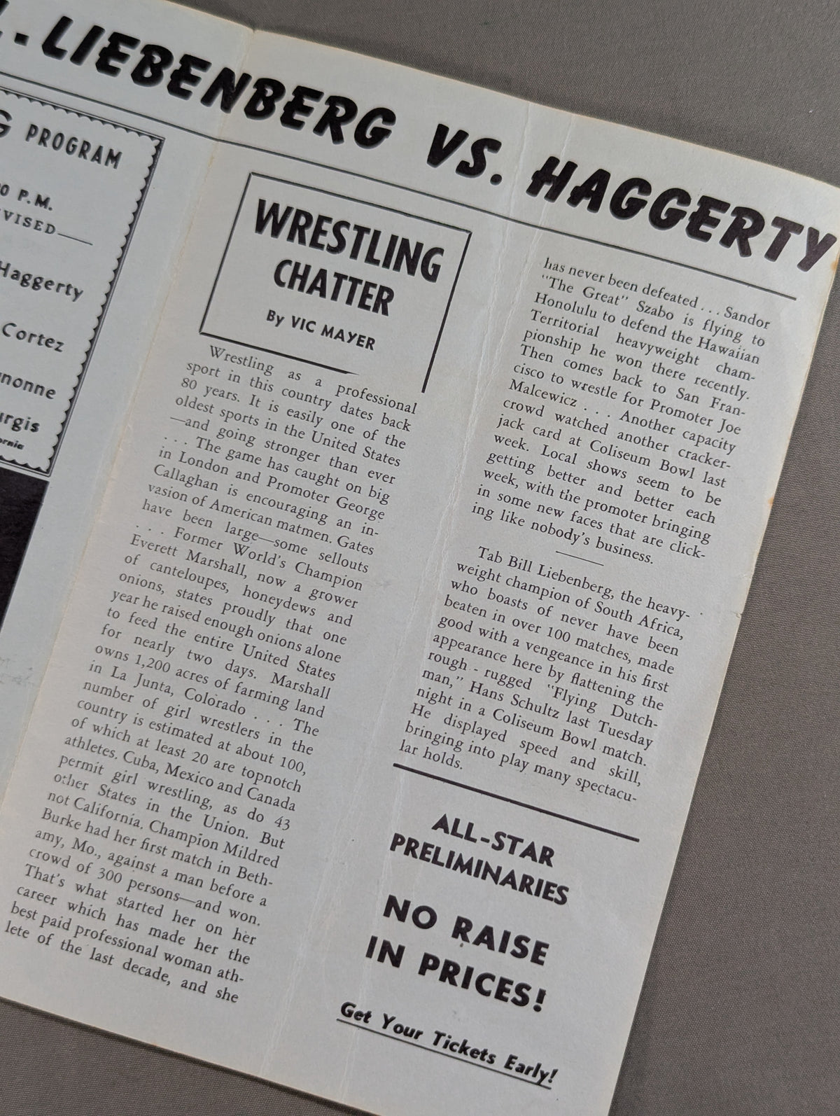 West Coast WRESTLING NEWS(1950.4.11)