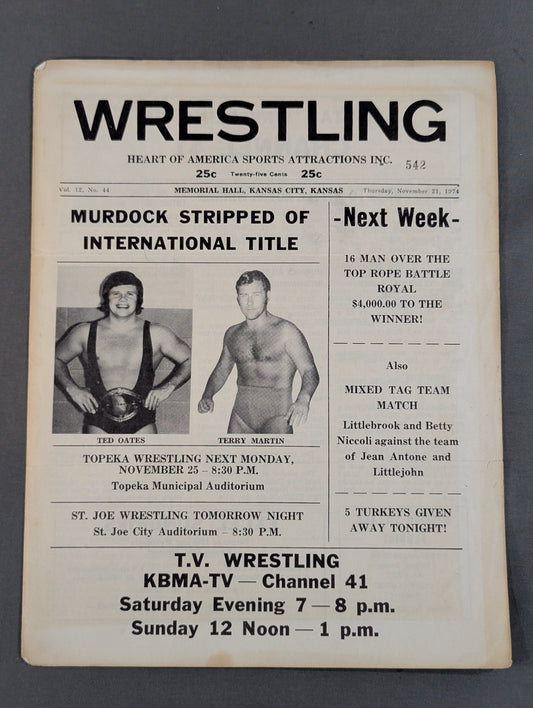 WRESTLING Vol.12 No.4 / HEART OF AMERICA SPORTSNEWS ATTRACTIONS INC.