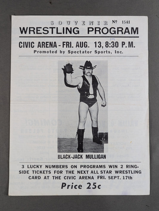 SOUVENIR Wrestling PROGRAM No.1541