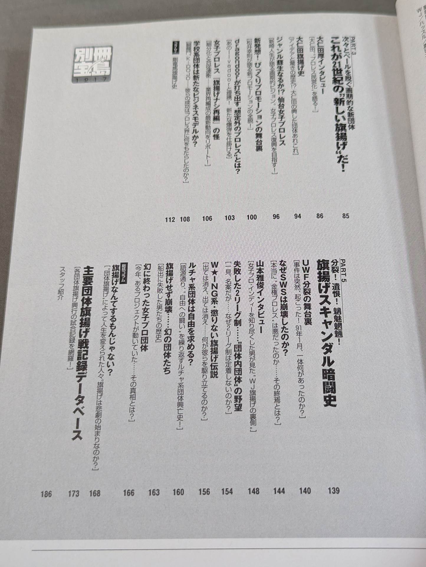 Bessatsu Takarajima 1217 Pro Wrestling  & Martial Arts "Flag Raising" Reader