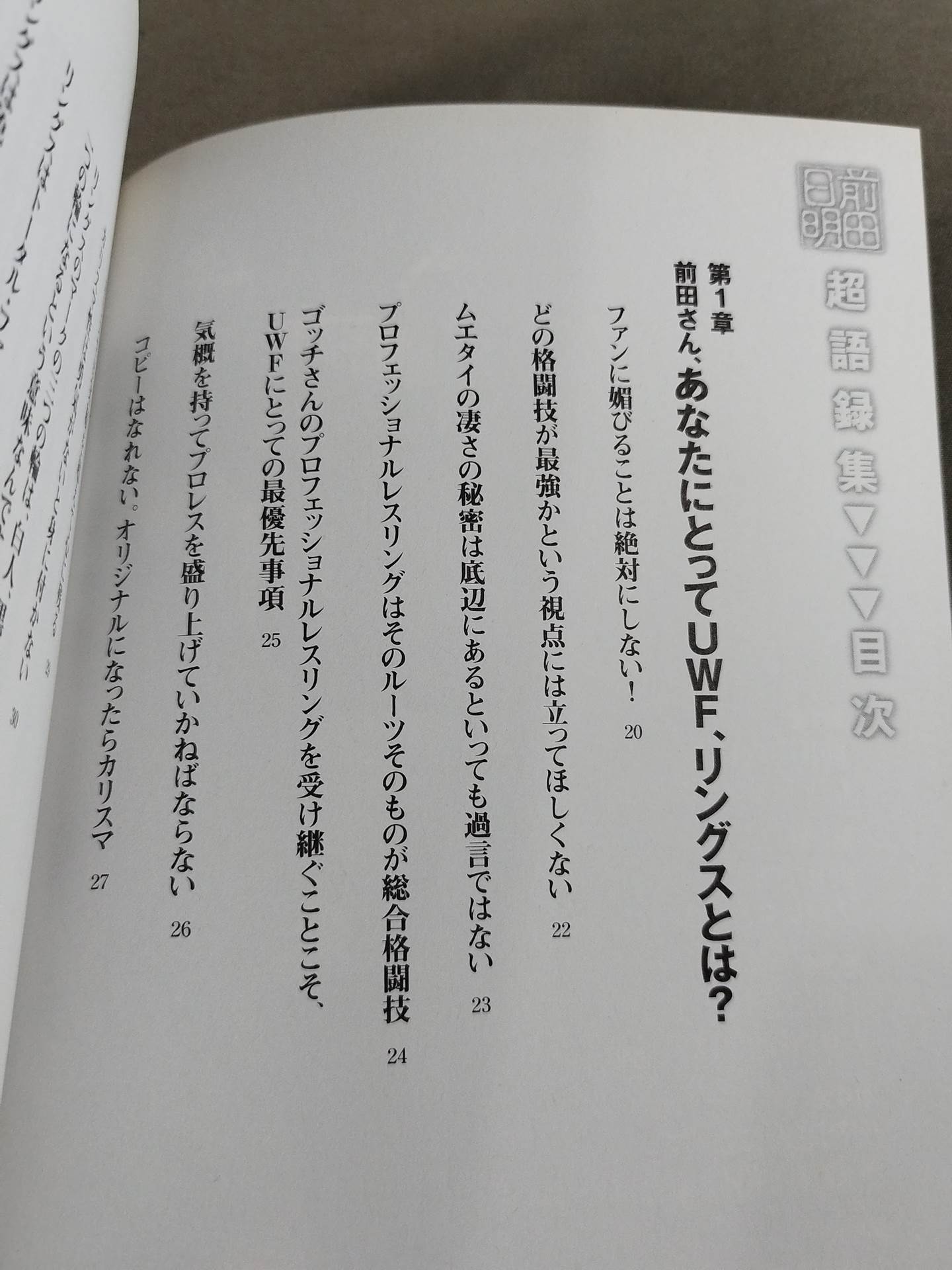 前田日明 超語録集