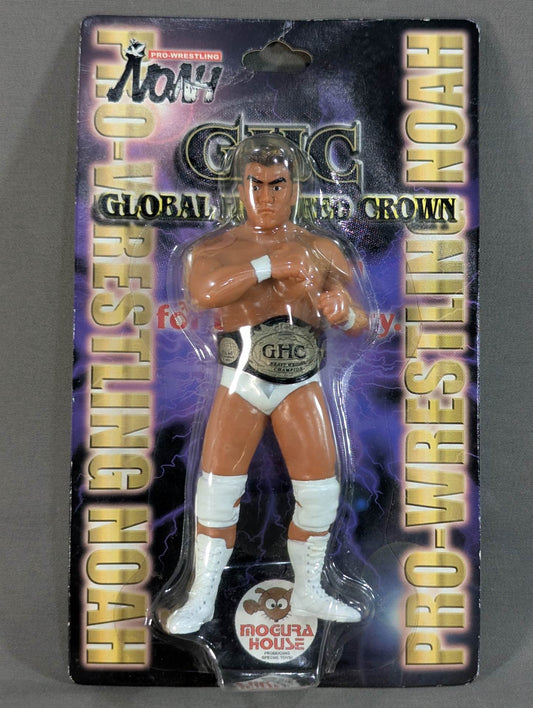 Jun Akiyama (GHC belt, decapitation pose, GHC mount)