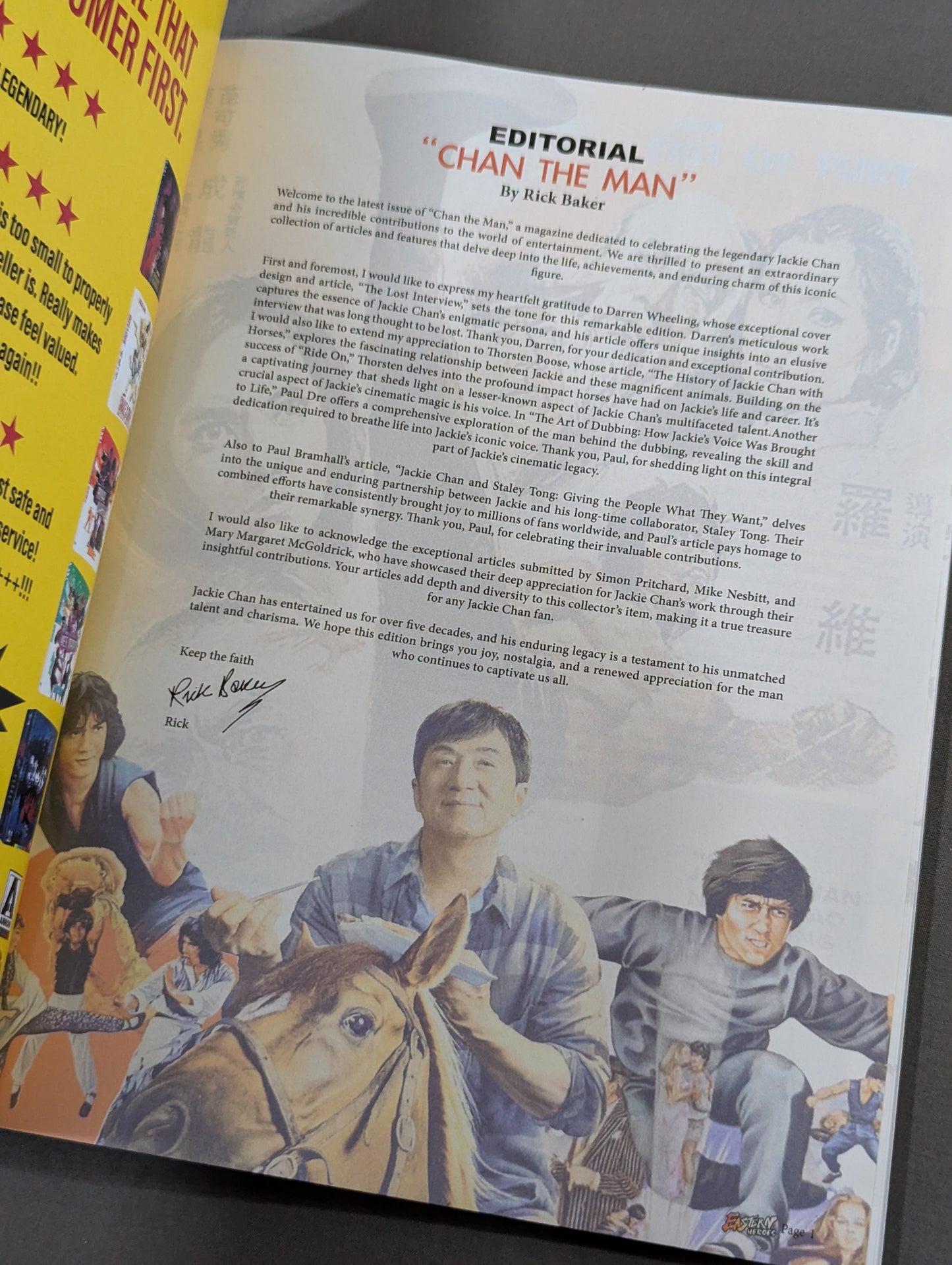 EASTERN HEROES Jackie Chan Special Collectors Edition Softback Edition