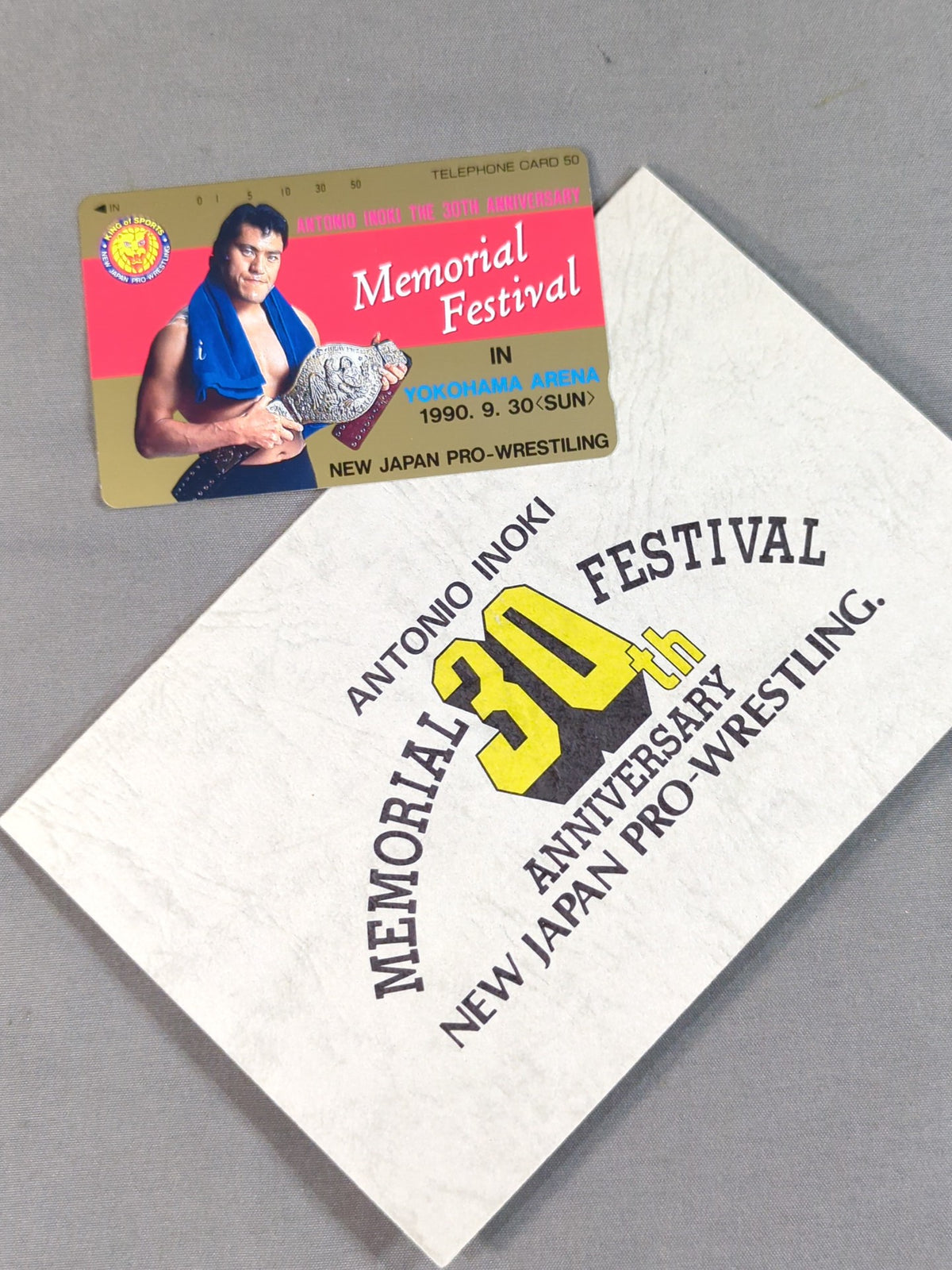 Antonio Inoki  MEMORIAL FESTIVAL 30th Anniversary Telecard(2)