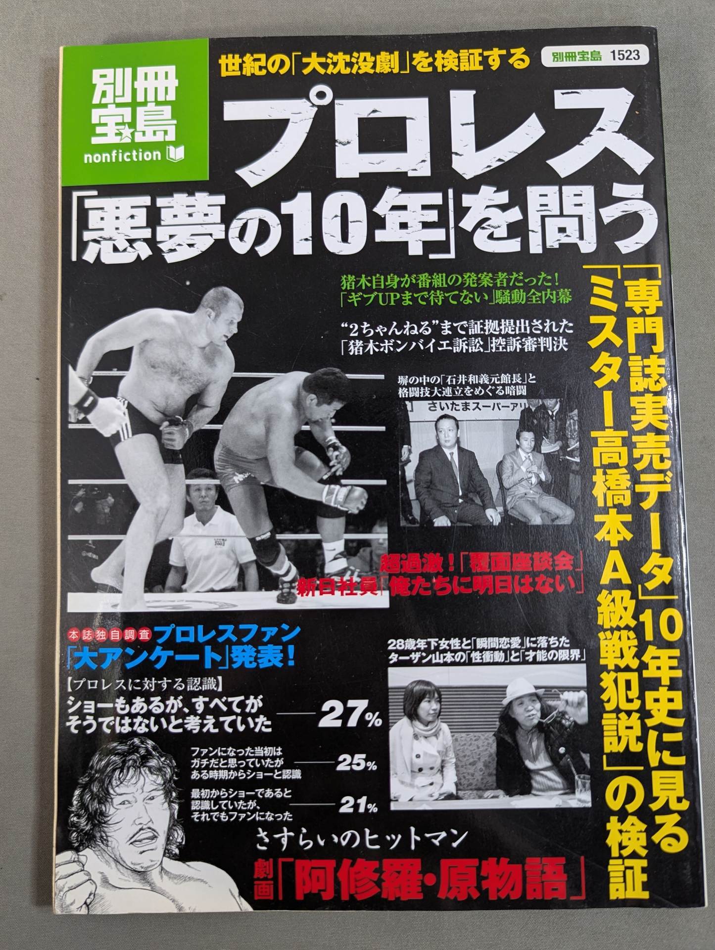 Separate volume Treasure Island 1523 Pro Wrestling  "10 years of nightmares" Examining the "Great Sinking Drama" of the century