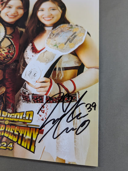 [2 fighters hand signed autograph 】FOTOLIBRE de Mascara Numero.74