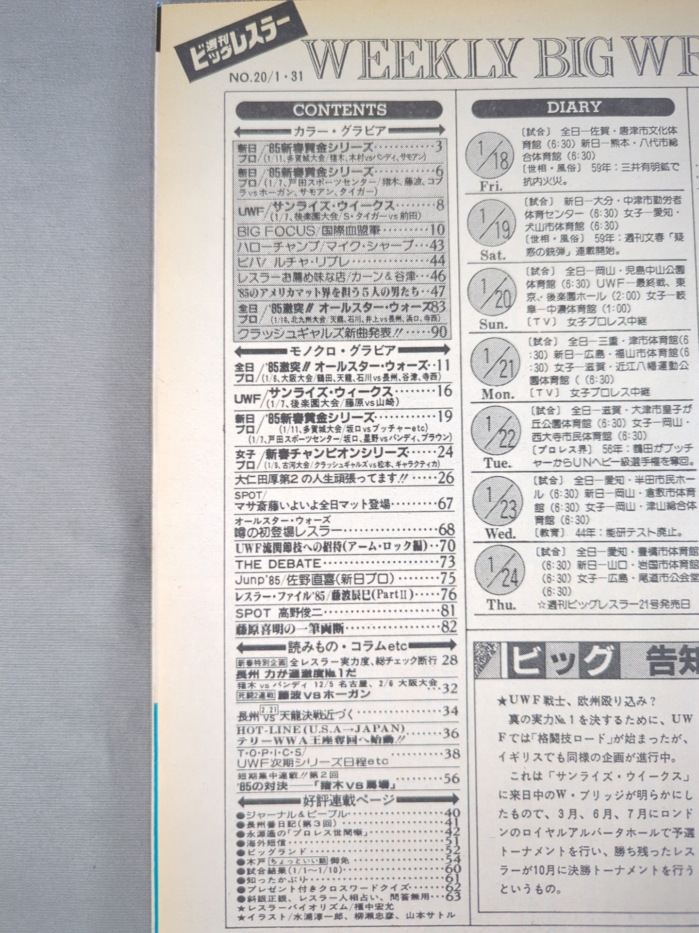 Weekly Big Wrestler 20