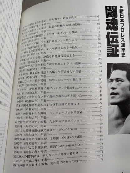 Fighting spirit Densei New Japan Pro Wrestling  30 years of history