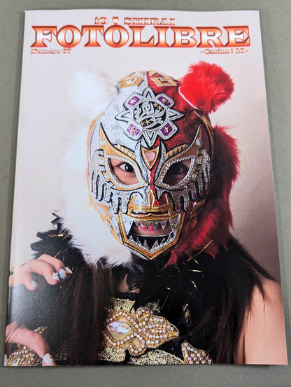 [Io Shirai (Iyo Sky)  hand signed autograph 】FOTOLIBRE de Mascara Numero.67