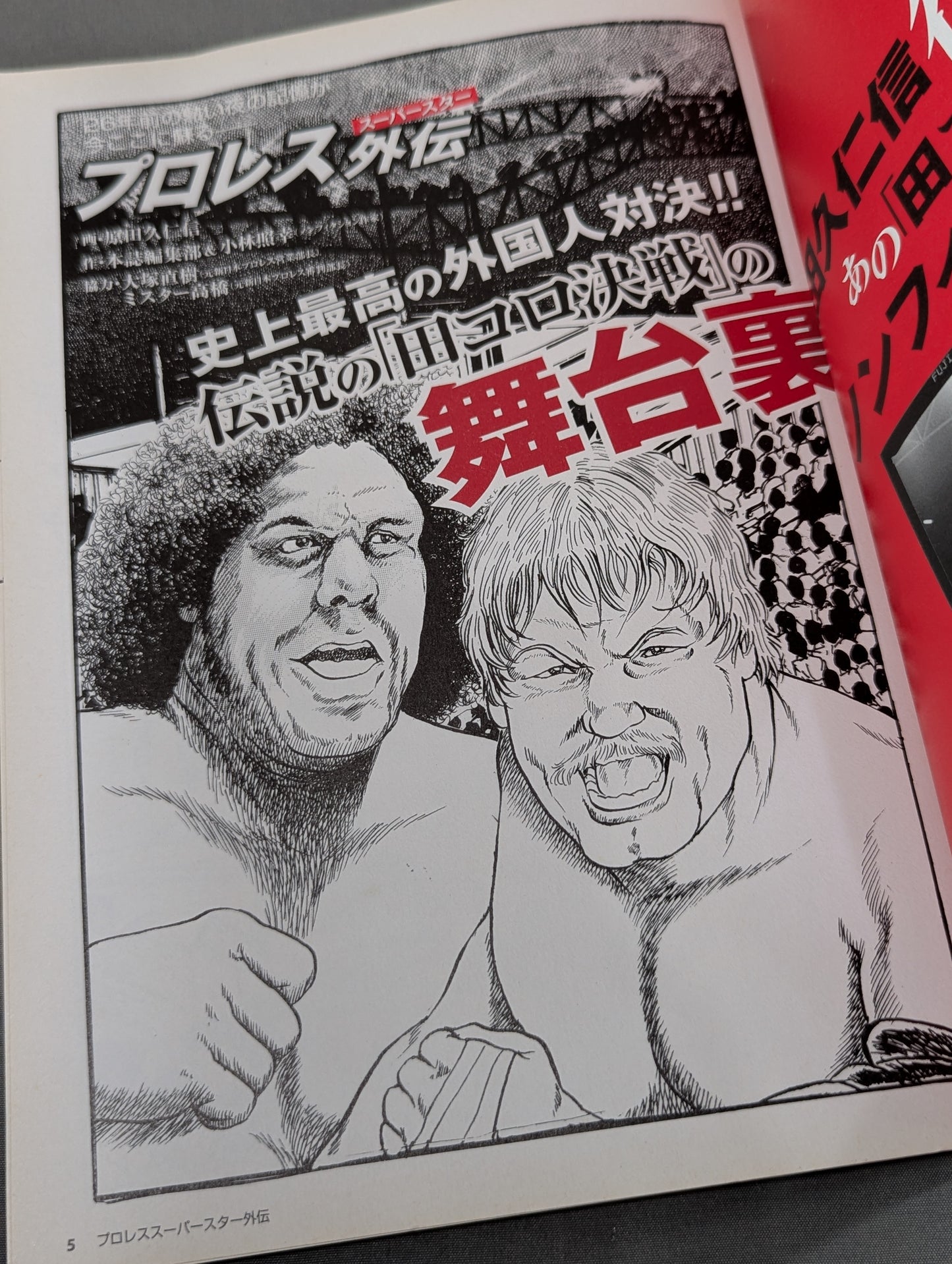 Separate volume Takarashima 1445 Pro Wrestling  Superstar Gaiden The Real History The golden age of Pro Wrestling is back with dramatic paintings!