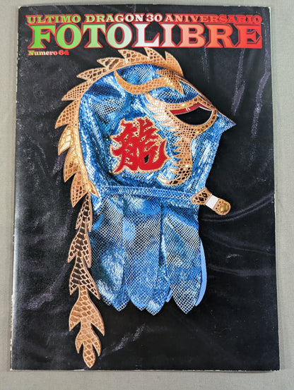 [Ultimo Dragon hand signed autograph ] FOTOLIBRE de Mascara Numero.64