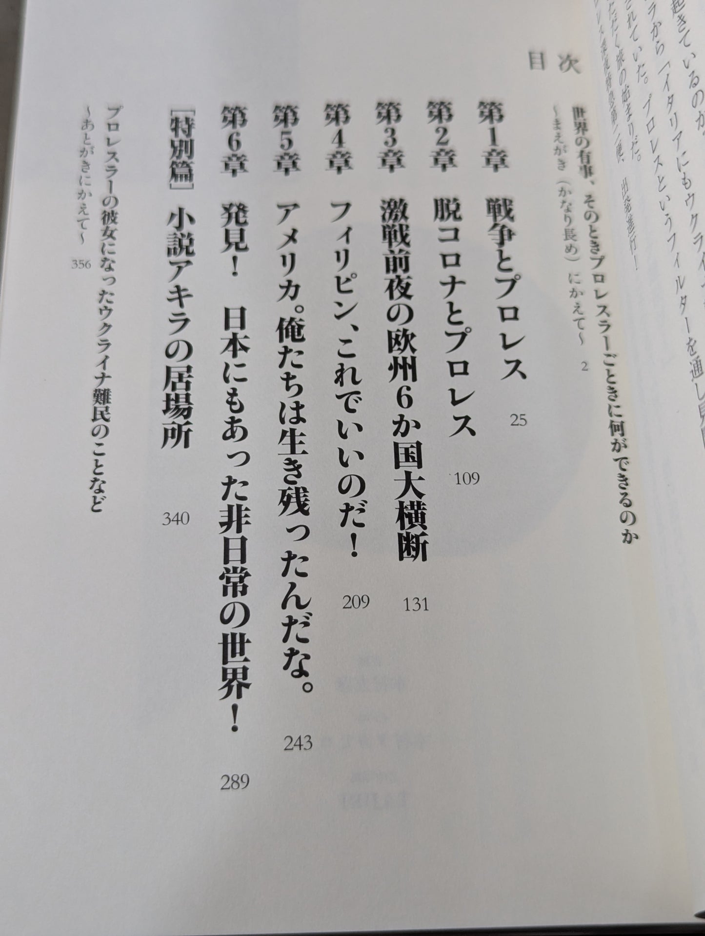 戦争とプロレス プロレス深夜特急「それぞれの闘いの場所で」・篇