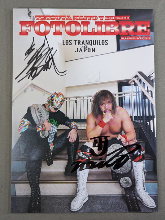 [Tetsuya Naito&BUSHI  hand signed autograph 】FOTOLIBRE de Mascara Numero.83