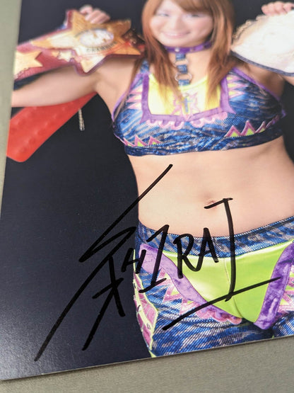 [Io Shirai (Iyo Sky)  hand signed autograph 】FOTOLIBRE de Mascara Numero.49