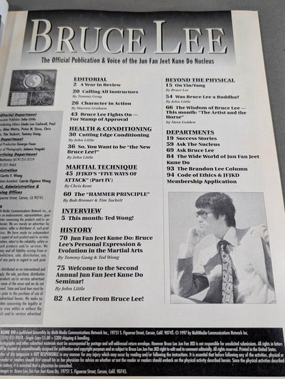 BRUCE LEE The Official Publication & Voice of the JunFan Jeet Kune Do Nucleus / February 1998 issue