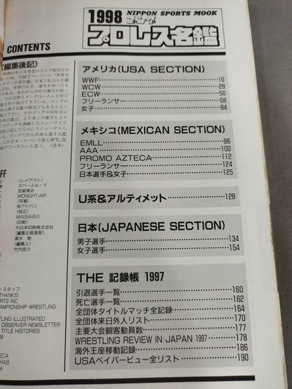 1998ゴング プロレス名鑑