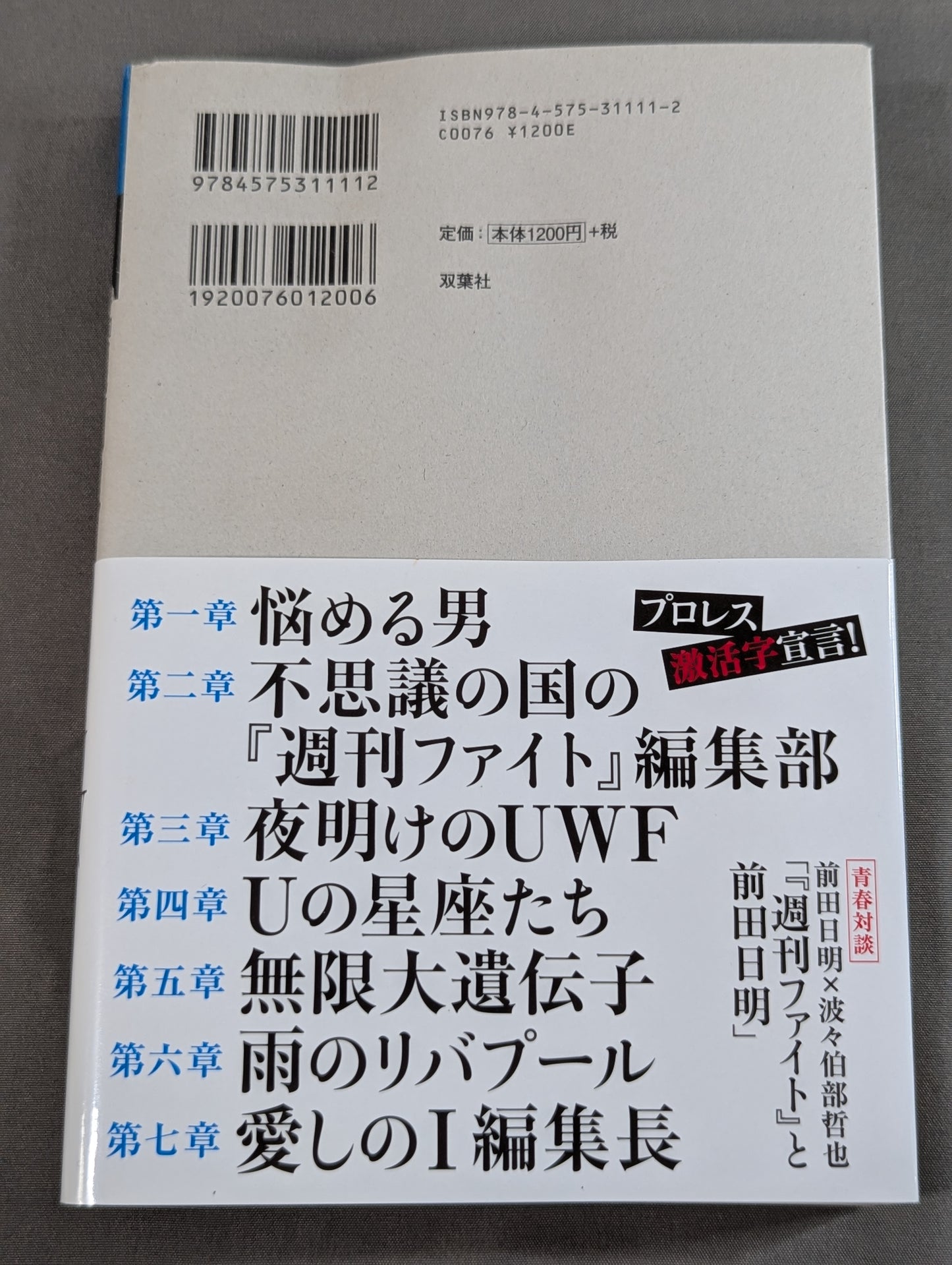 "Weekly  Fight" and UWF Osaka's miracle magazine followed "The Real Image of U"