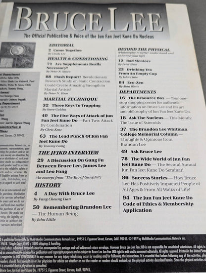 BRUCE LEE The Official Publication & Voice of the JunFan Jeet Kune Do Nucleus / November 1997