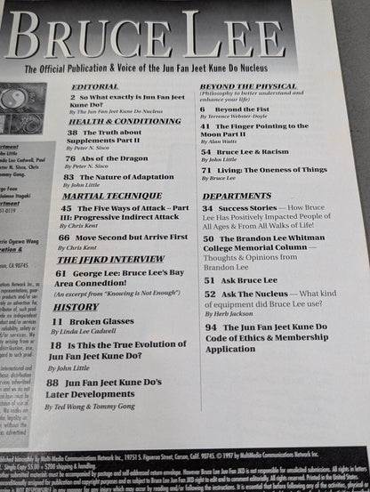 BRUCE LEE The Official Publication & Voice of the JunFan Jeet Kune Do Nucleus / December 1997 issue