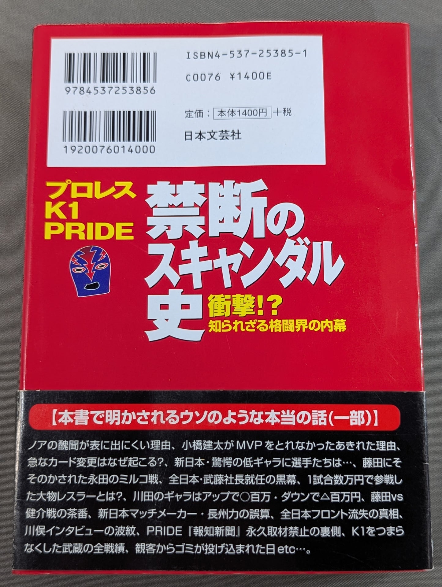 プロレス、K1、PRIDE 禁断のスキャンダル史 衝撃!?知られざる格闘界の内幕
