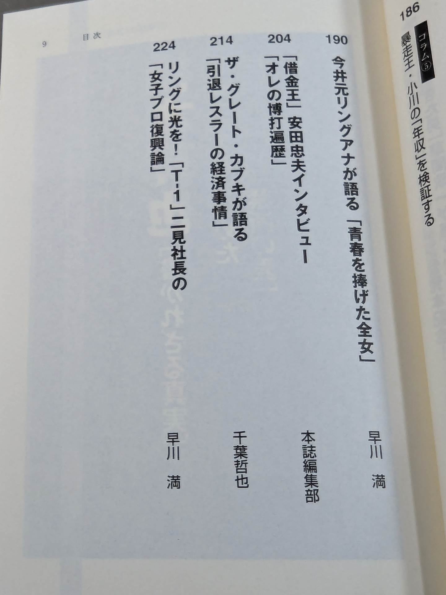 Pro Wrestling "Ring and Money" Behind the Scenes