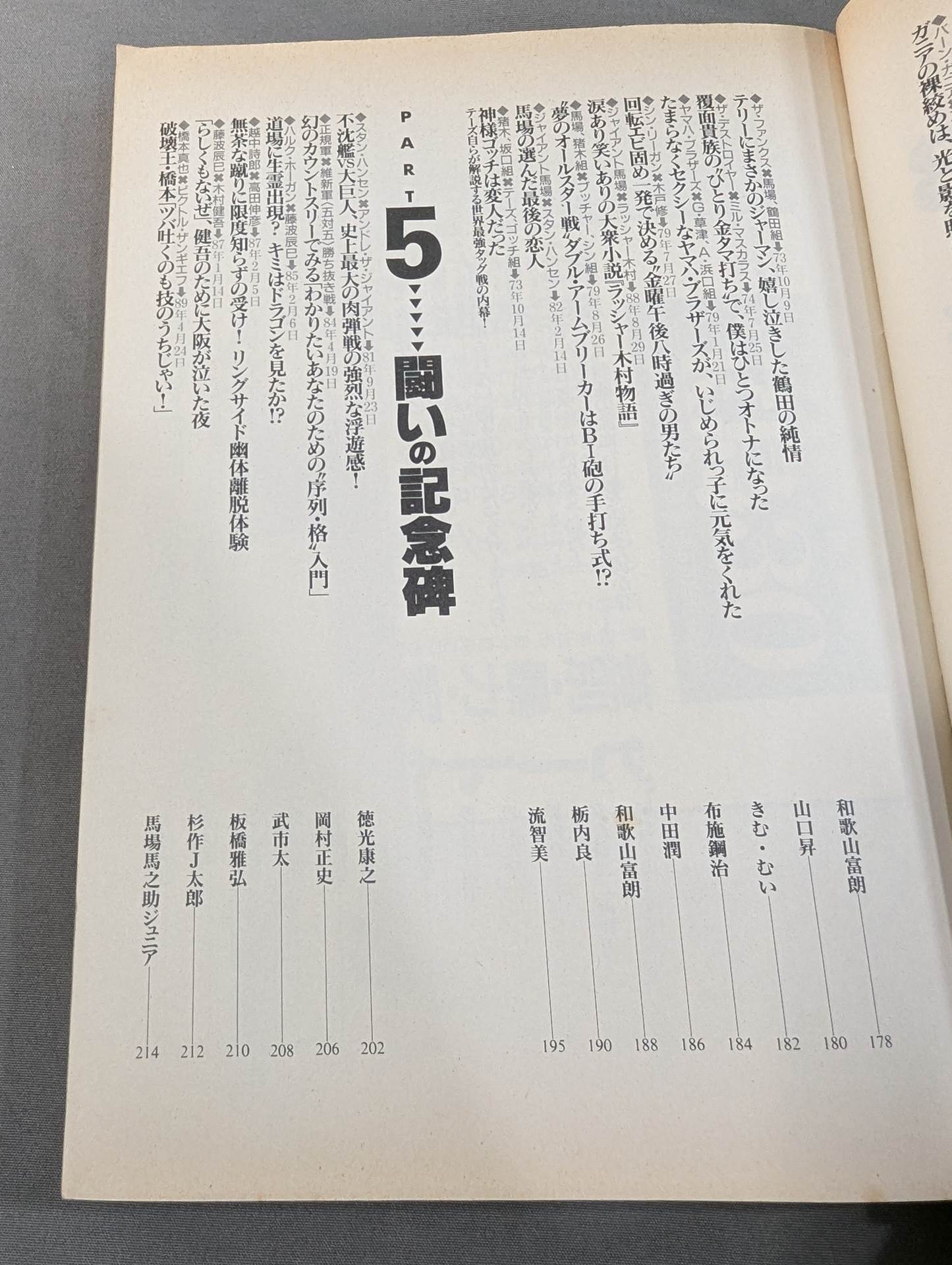 Bessatsu Takarajima 179 Pro Wrestling  Famous Game Reader Complete Preservation Edition Eternal 100th Match!!