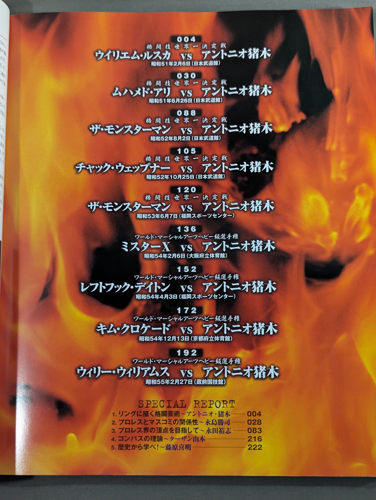 Burning Fighting Spirit New Japan Pro Wrestling Pro-wrestling 30th Anniversary Publication Project Official Reprint Pamphlet Series Martial Arts World Championship Fight